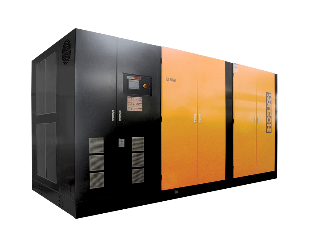 2-Stage Screw Air Compressor-Designed for 24/7 continuous heavy duty industrial plant operations under harsh environments.