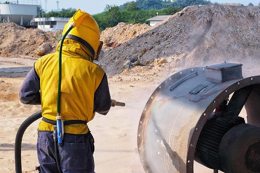 sandblasting air compressor sandblasting