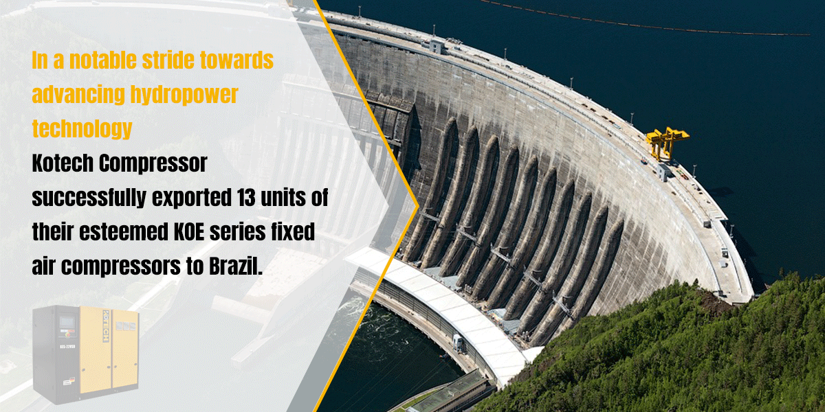 KOE series fixed air compressors to Brazil