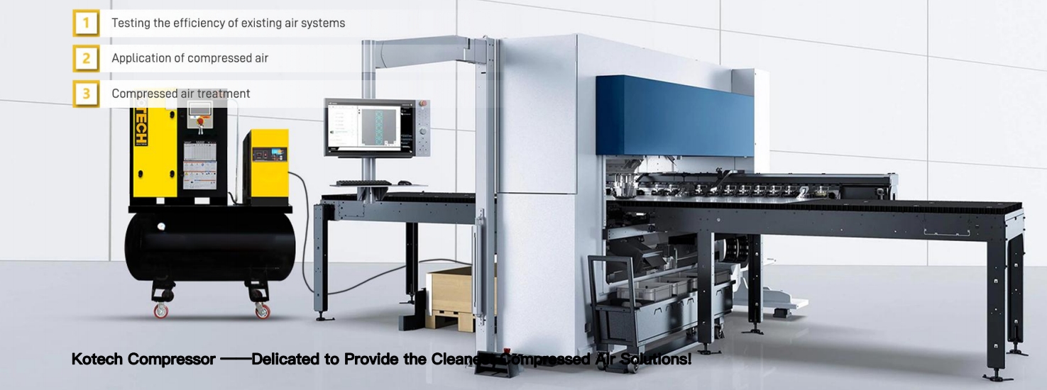 Integrated Screw air compressor for laser cutting machine