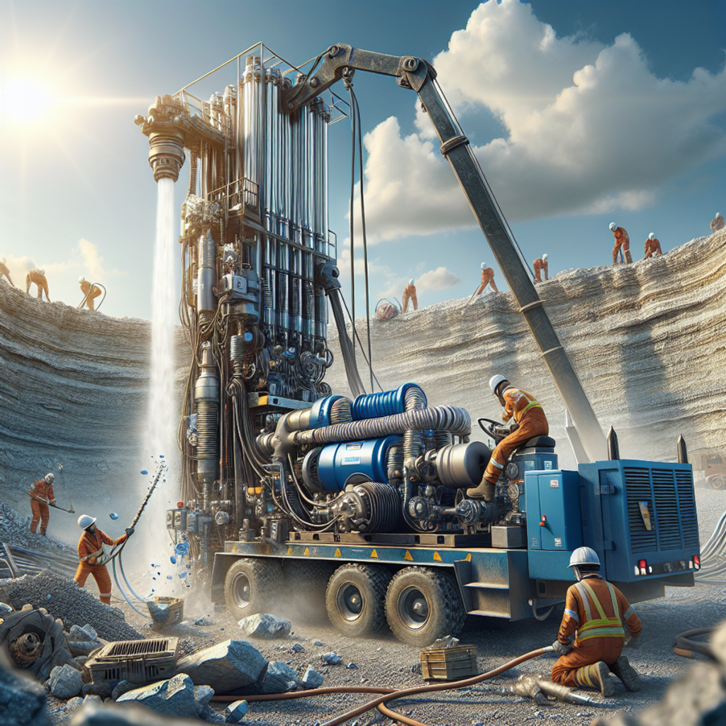 air compressor for borehole drilling