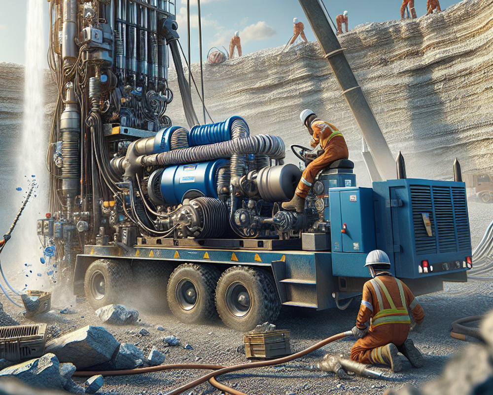 air compressor for borehole drilling