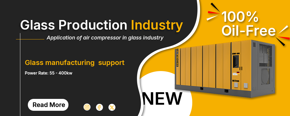 Application ofair compressor in glass industry