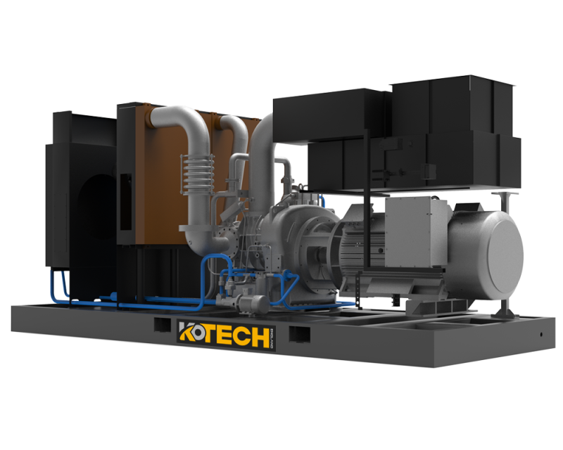 kotech kdof series 400cfm oil free air compressor