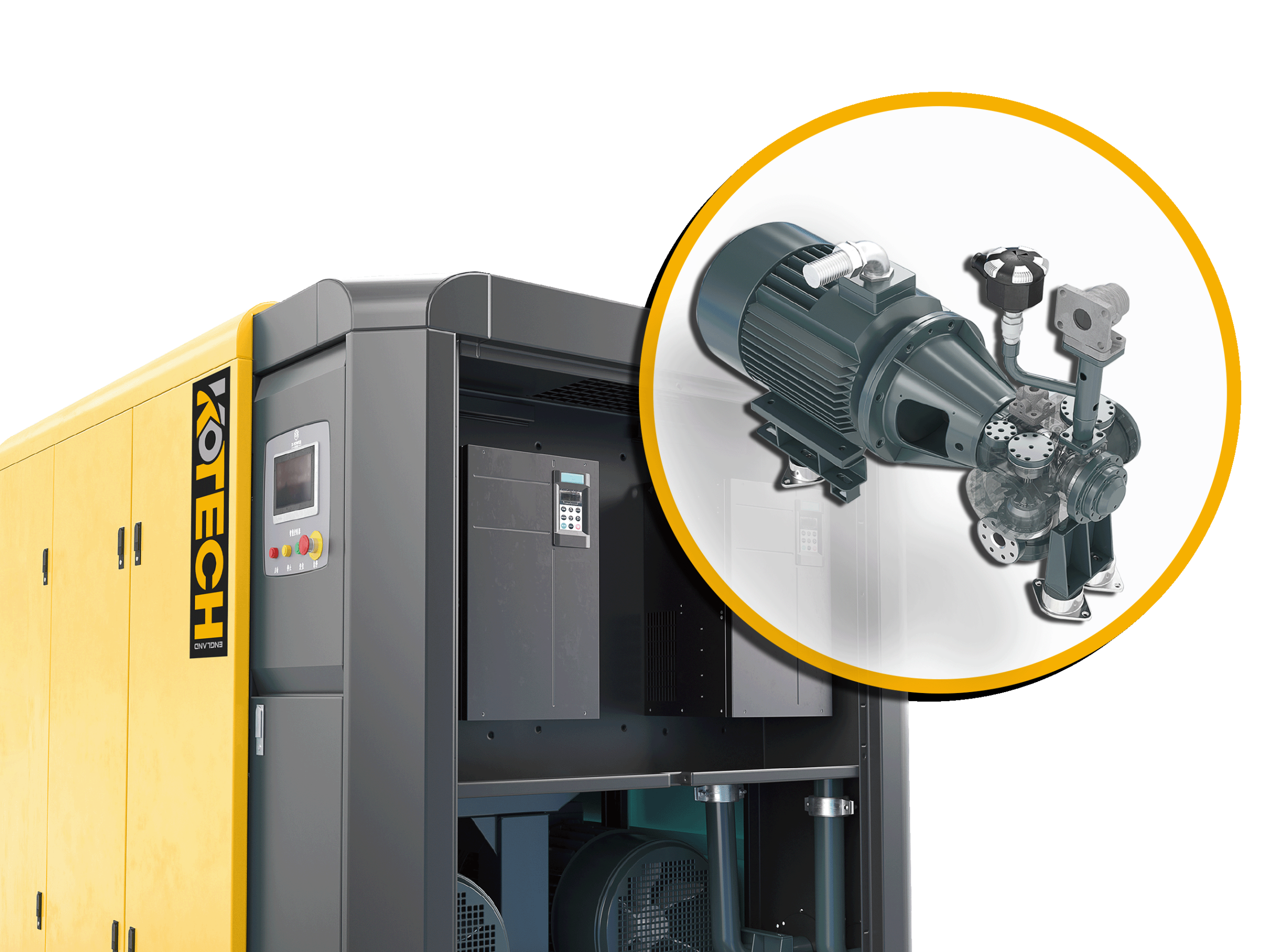 High-pressure Section-reliable Single-screw Air End