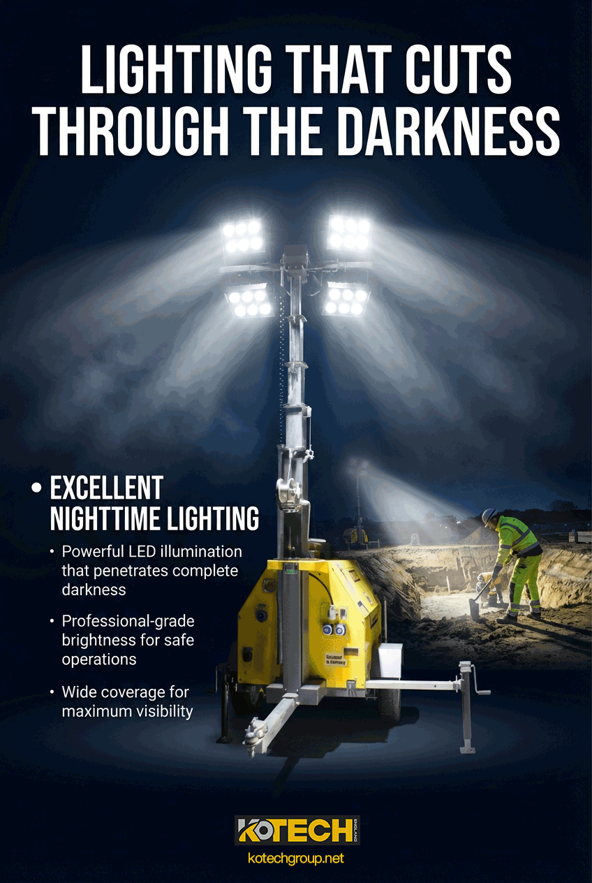 Kotech Lighting Tower Nighttime Poster