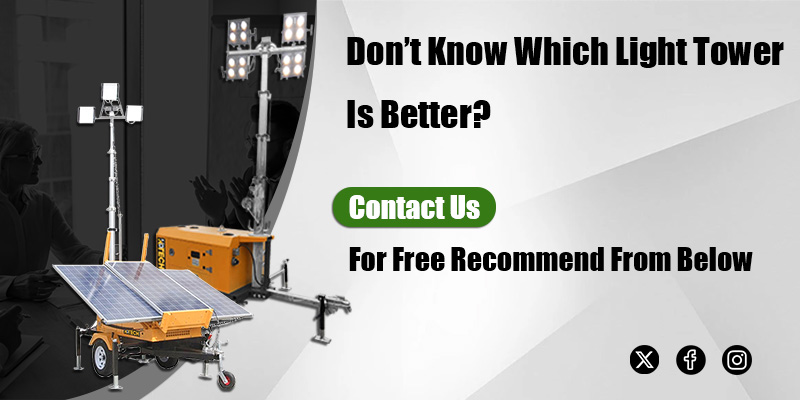 Portable generator light tower and portable diesel generator light tower