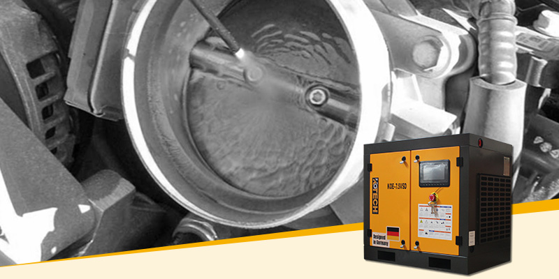 The intake valve is clogged will cause the air compressor to start with load