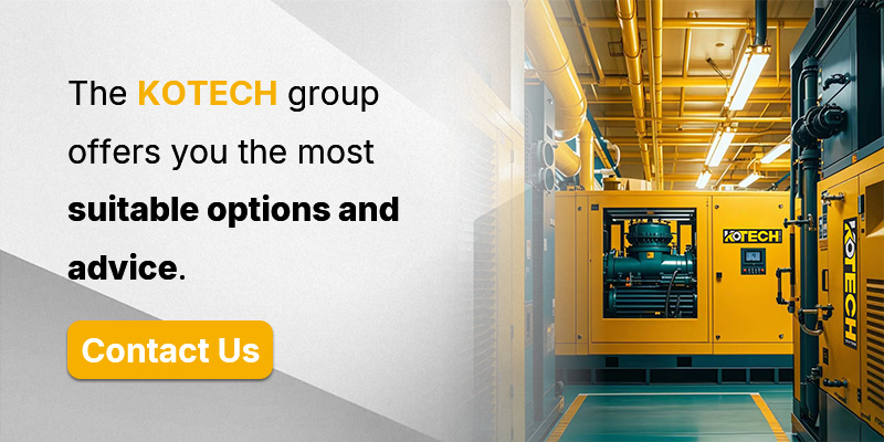The kotech group offers you the most suitable screw compressors and reciprocating compressors