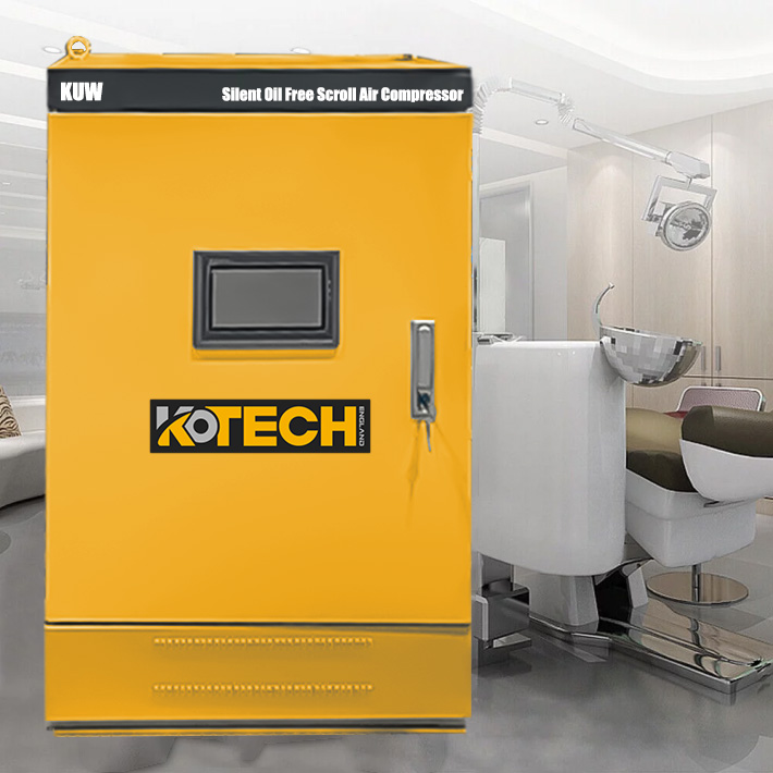 Specific application of air compressor in dental clinic