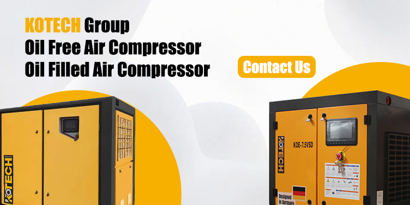 kotech group oil free air compressor and oil flooded compressor