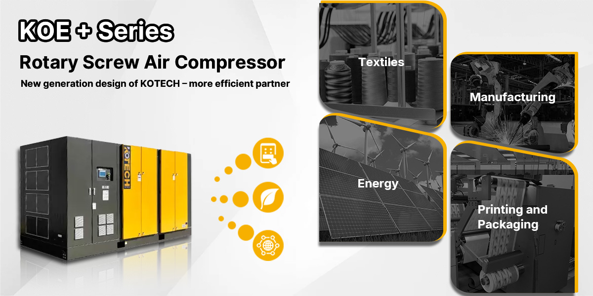 KOE+ Series rotary screw air compressor applications