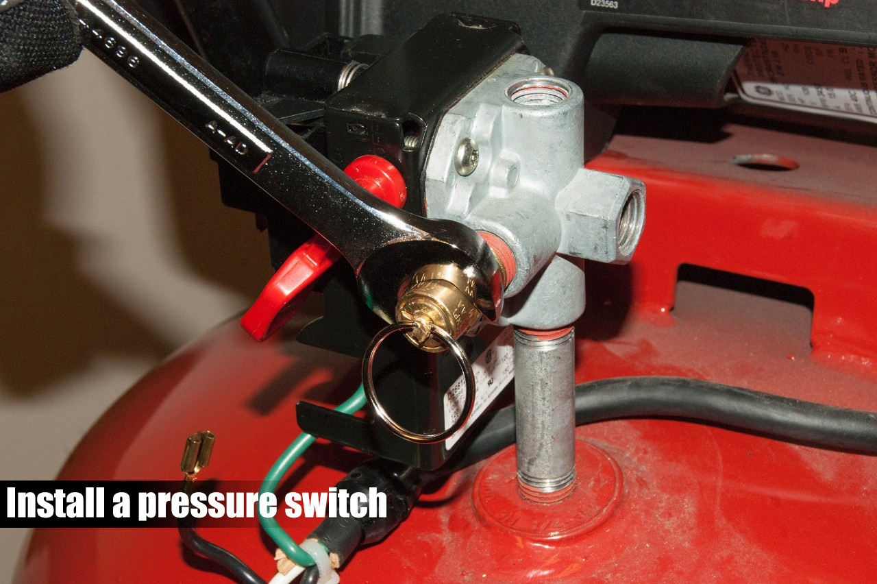 Install a pressure switch