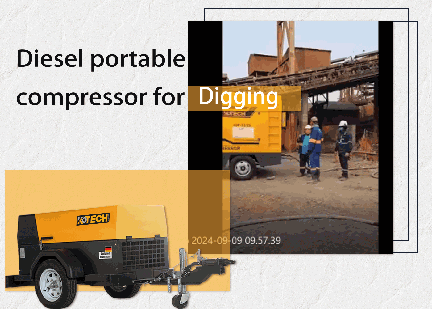 Diesel Air Compressor For Digging