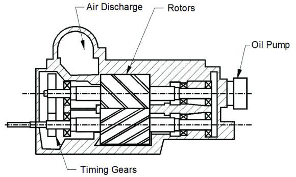 Screw blower working principle
