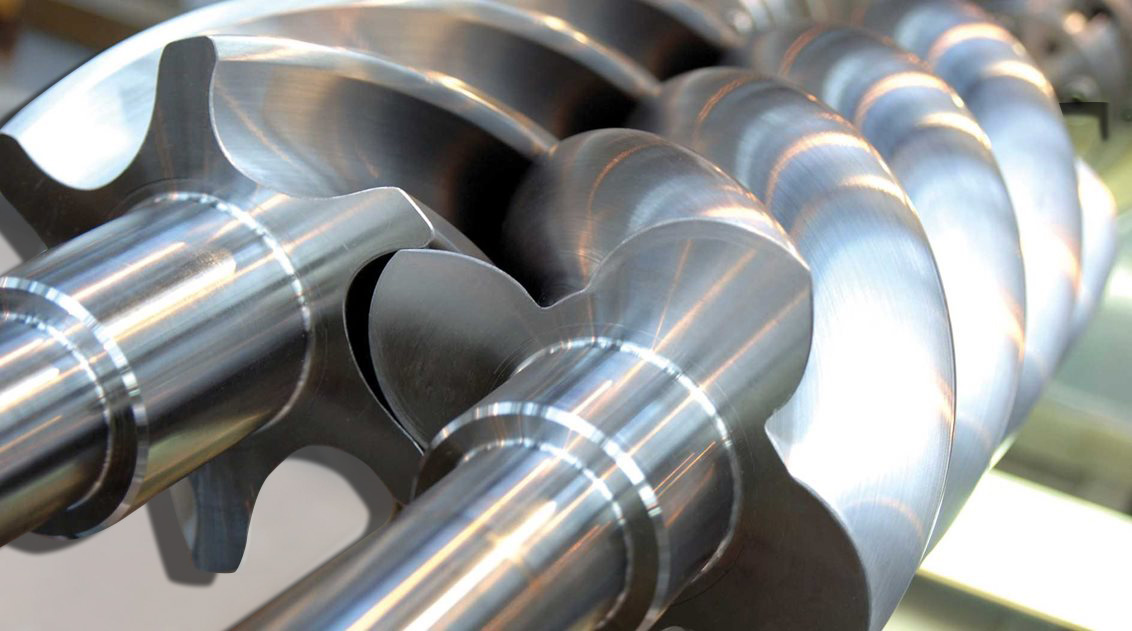 Screw rotors of screw blower