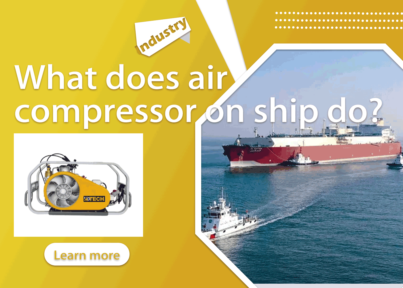 What does air compressor on ship do?