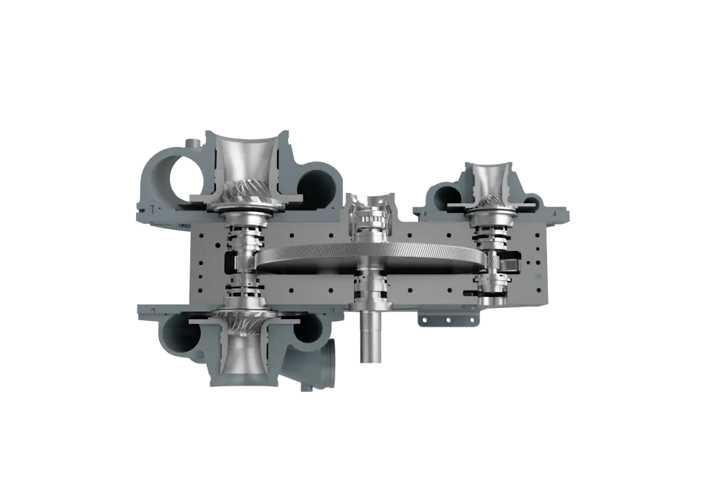 Horizontal split centrifugal compressor structure