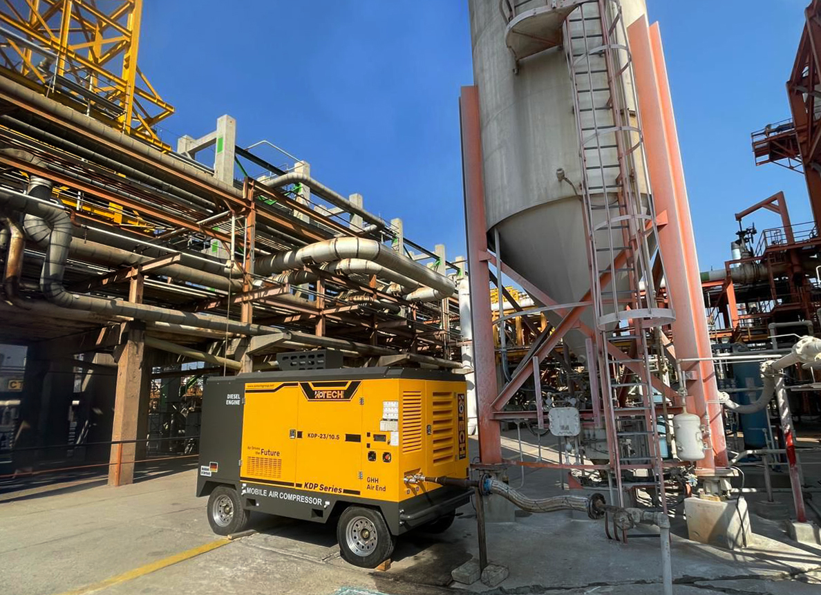 KDP series diesel portable air compressor in oil&gas industry