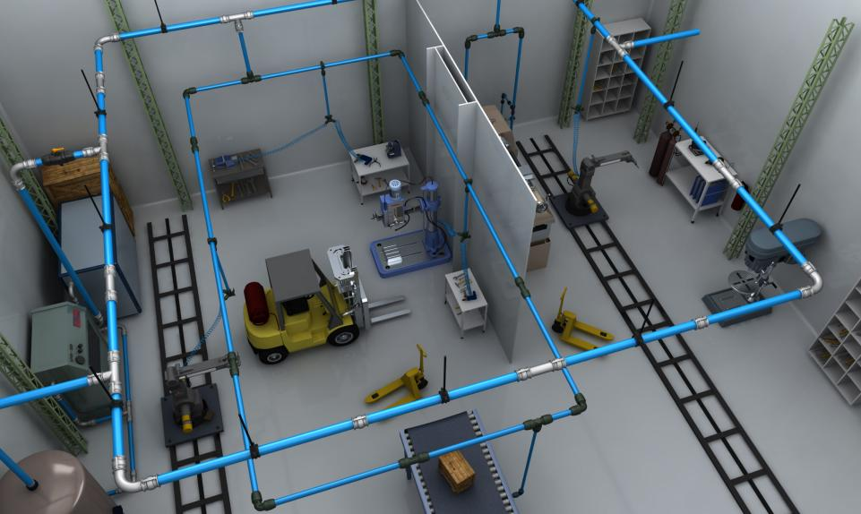 Reasonable compressed air piping
