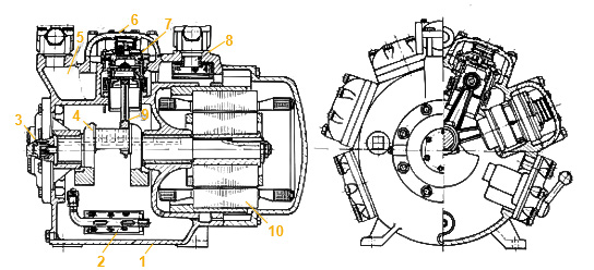 Semi-hermetic compressor structure