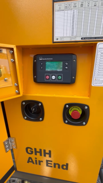 These KDP portable air compressors are equipped with Ingersoll Rand GHH air end