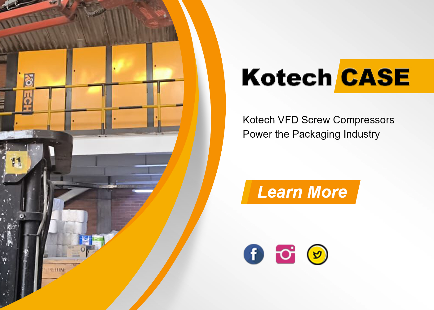 Kotech VFD Screw Compressors Power the Packaging Industry