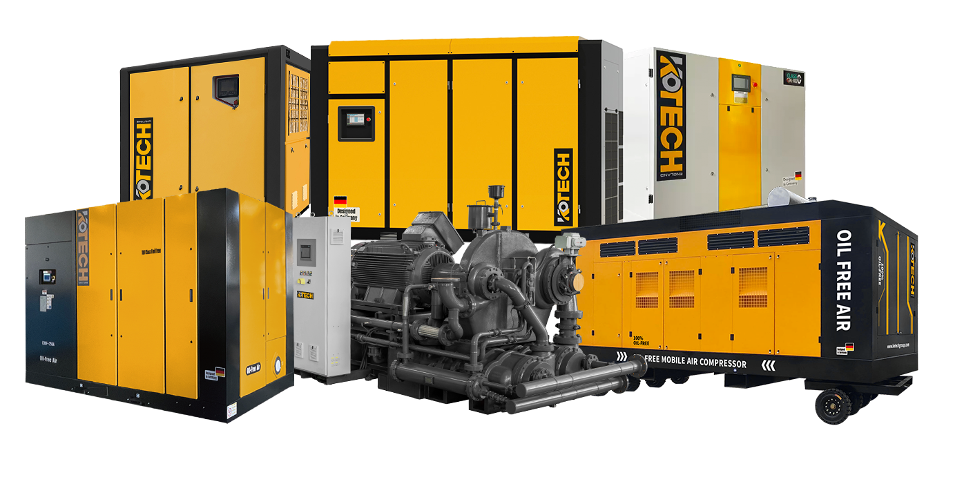 kotech oil-free compressor family photo
