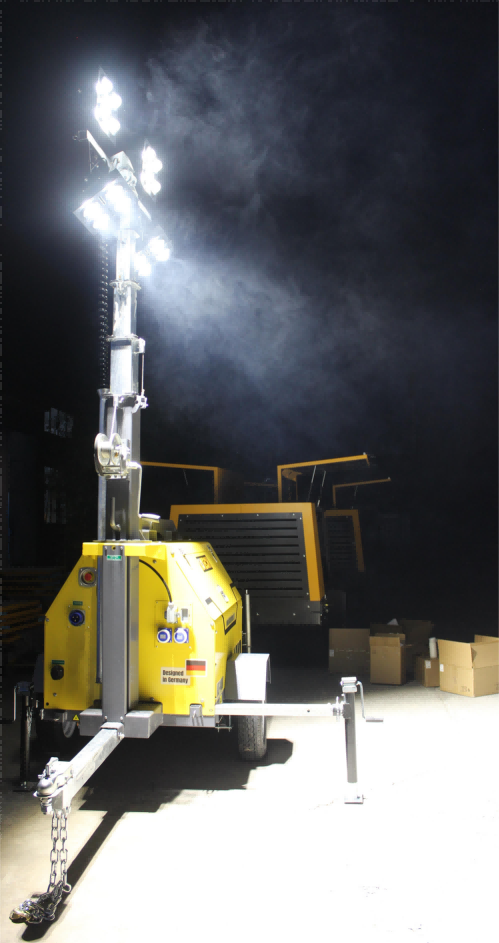 Kotech lighting tower in the night
